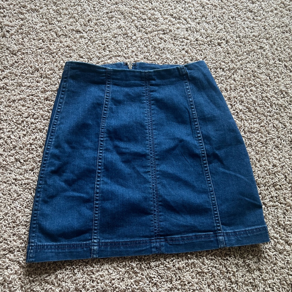 Free People Indigo Denim Skirt